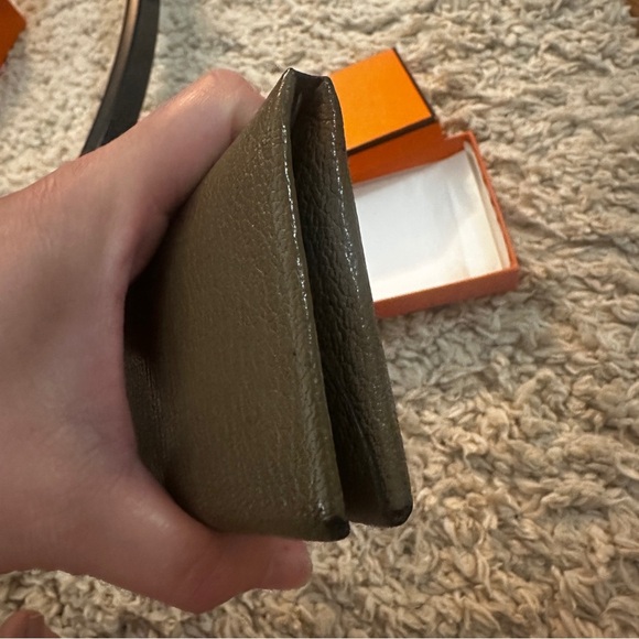 Hermès Taupe Calvi Duo Wallet - Picture 7 of 12